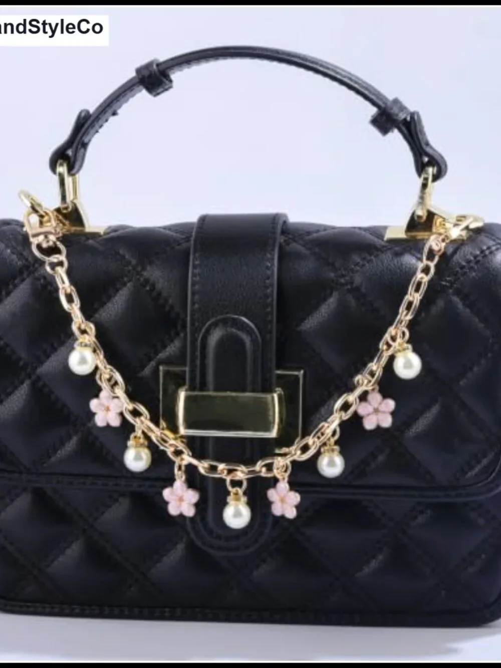 Pearl Bow Bag Chain Charm, Lobster Clasps, Y2K Handbag Decoration